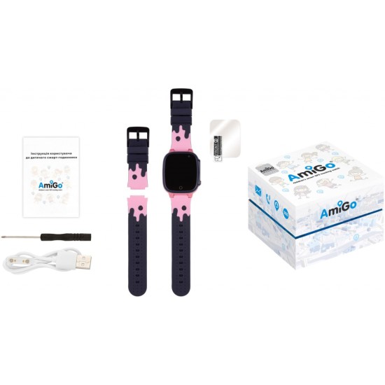 Смарт-часы Amigo GO008 MILKY GPS WIFI Pink (873293) Смарт-часы Amigo GO008 MILKY GPS WIFI Pink (873293)