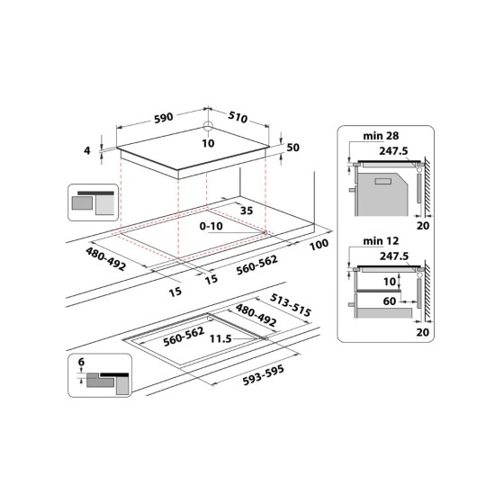 Варочная поверхность Whirlpool WSQ4860NE Варочная поверхность Whirlpool WSQ4860NE