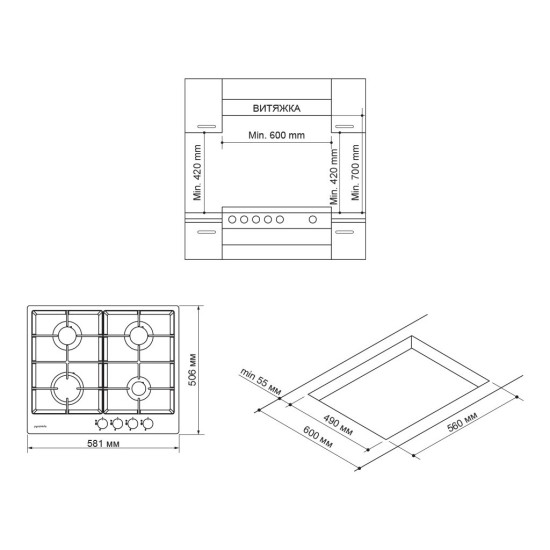 Варочная поверхность Pyramida PFE 645 WH Варочная поверхность Pyramida PFE 645 WH