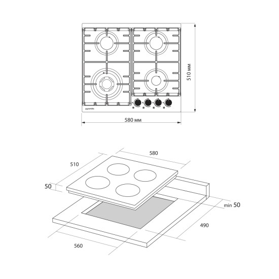 Варочная поверхность Pyramida PFX 604 T IX H