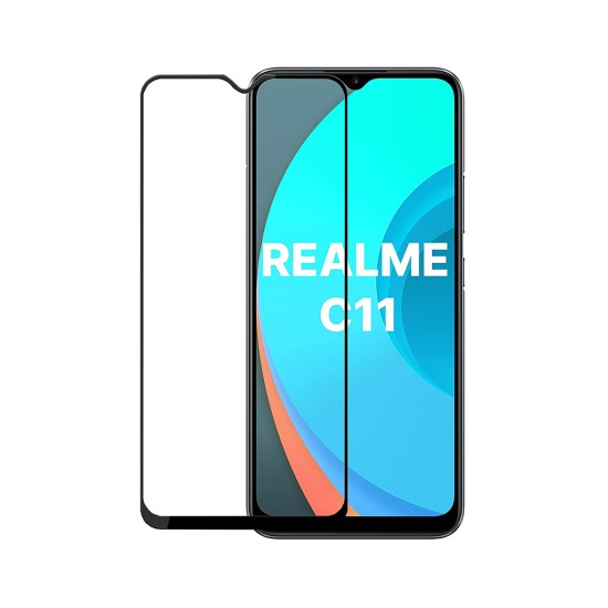 Стекло защитное PowerPlant Full screen Realme C11, Black (GL609260) Стекло защитное PowerPlant Full screen Realme C11, Black (GL609260)