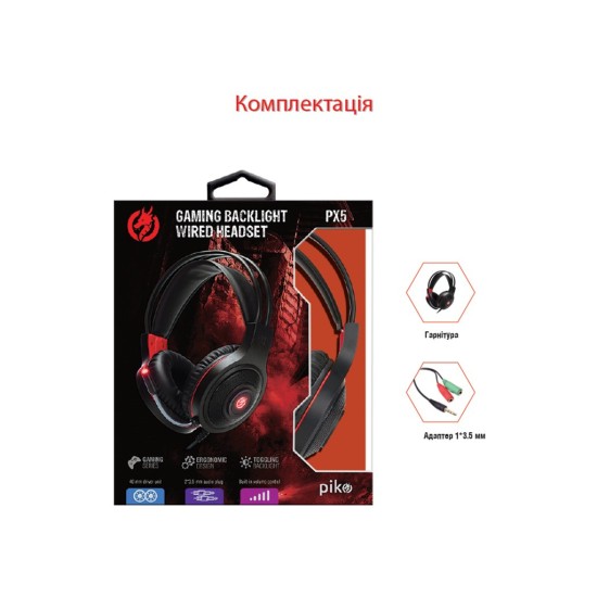 Наушники Piko PX5 Black (1283126489815) Наушники Piko PX5 Black (1283126489815)
