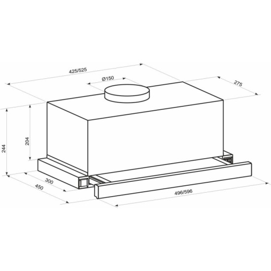 Витяжка кухонна Eleyus BREEZE G 1200 60 BL Витяжка кухонна Eleyus BREEZE G 1200 60 BL
