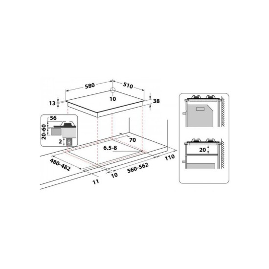 Варочная поверхность Whirlpool TGML661IX Варочная поверхность Whirlpool TGML661IX