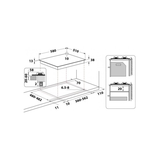 Варочная поверхность Whirlpool TGML661NB Варочная поверхность Whirlpool TGML661NB