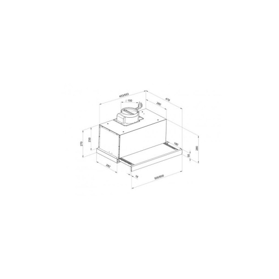 Витяжка кухонна Pyramida TL 60 (1100) BL T