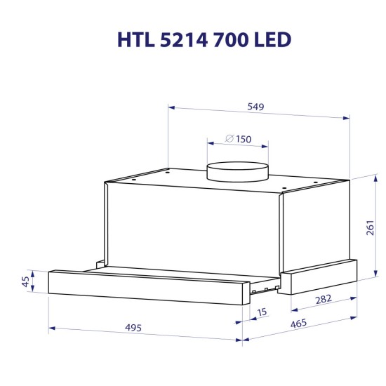 Вытяжка кухонная Minola HTL 5214 BL 700 LED Вытяжка кухонная Minola HTL 5214 BL 700 LED