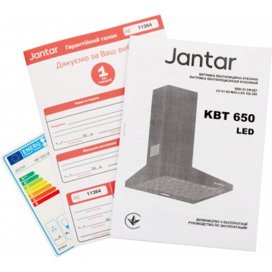 Вытяжка кухонная Jantar KBT 650 LED 60 BL Вытяжка кухонная Jantar KBT 650 LED 60 BL