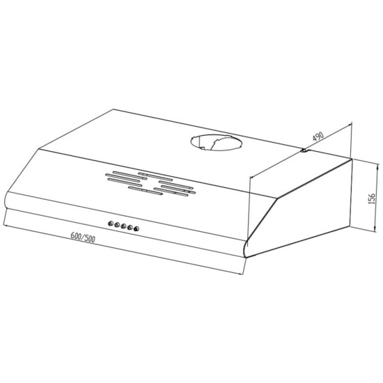 Вытяжка кухонная Jantar PHT I LED 60 WH