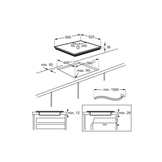 Варочная поверхность Electrolux EHF6343FOK Варочная поверхность Electrolux EHF6343FOK