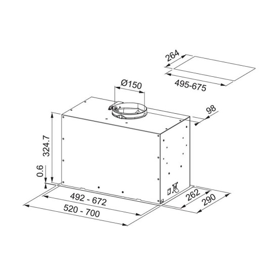 Вытяжка кухонная Franke FBFE BK MATT A52 (305.0665.364) Вытяжка кухонная Franke FBFE BK MATT A52 (305.0665.364)