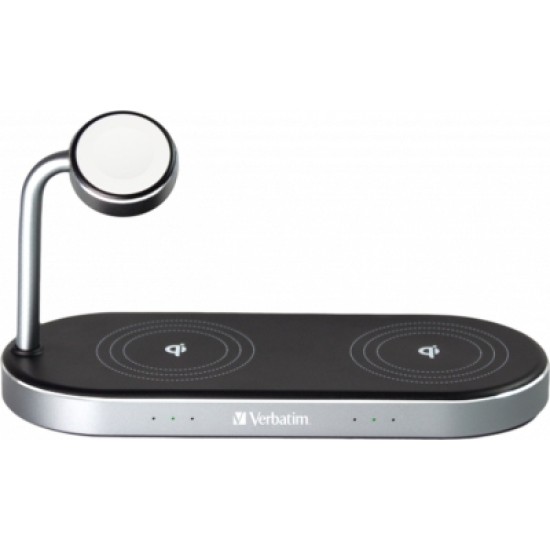 Зарядное устройство Verbatim 3in1 Apple Watch and Dual iPhone Charging Stand (49557)