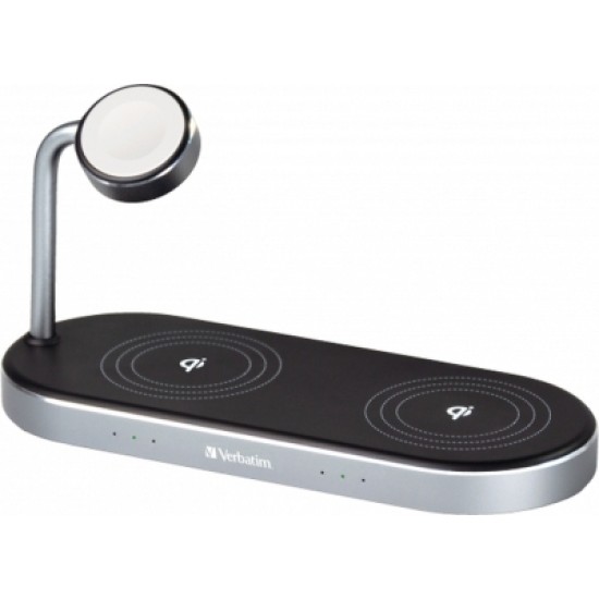 Зарядное устройство Verbatim 3in1 Apple Watch and Dual iPhone Charging Stand (49557)