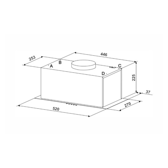 Витяжка кухонна Eleyus UNIA 1200 LED 52 WH