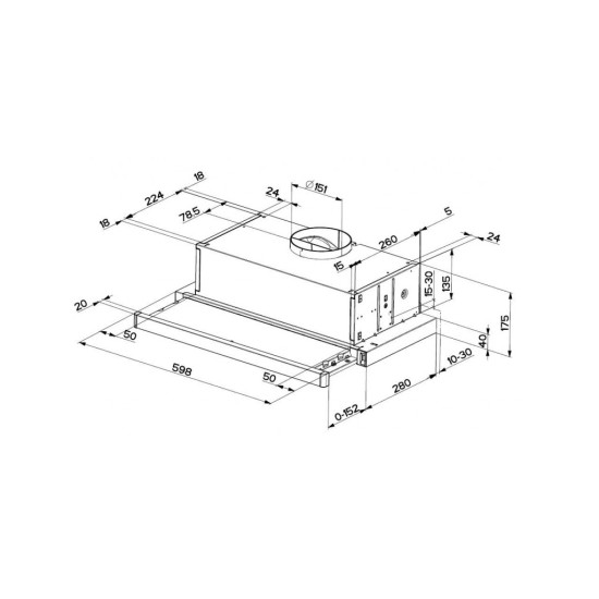 Вытяжка кухонная Faber Flexa Ng Glass Lux Bk A60 (315.0635.137)
