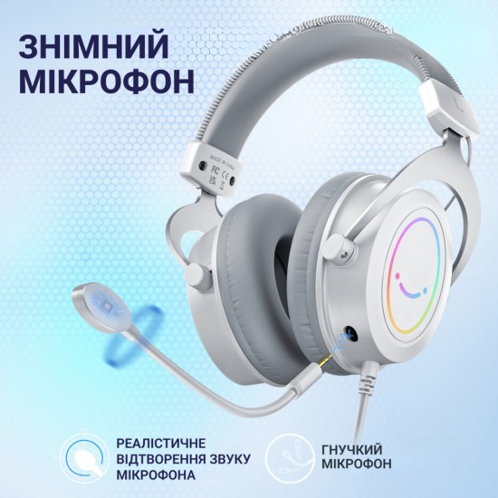 Навушники Fifine H3 RGB White (H3W) Навушники Fifine H3 RGB White (H3W)