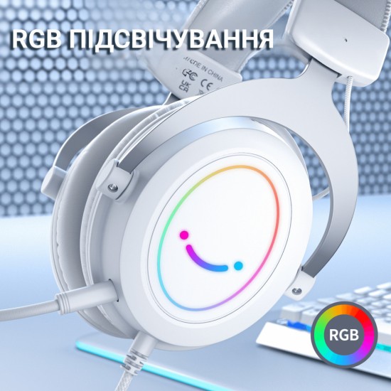 Навушники Fifine H3 RGB White (H3W) Навушники Fifine H3 RGB White (H3W)