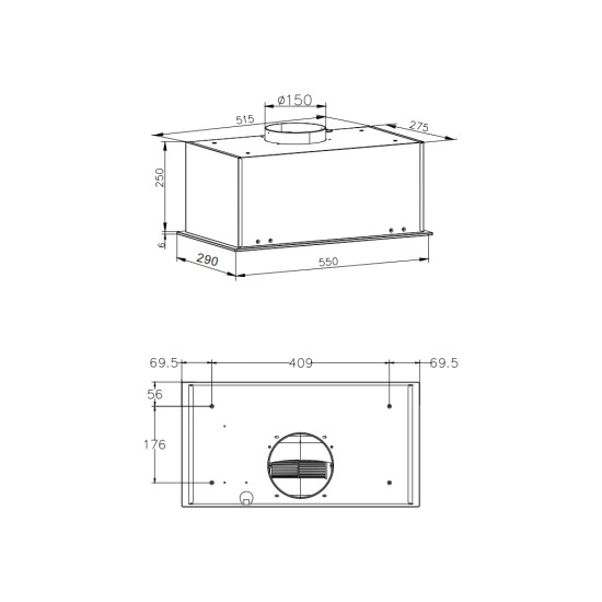 Вытяжка кухонная Hansa OMP6553BGH Вытяжка кухонная Hansa OMP6553BGH