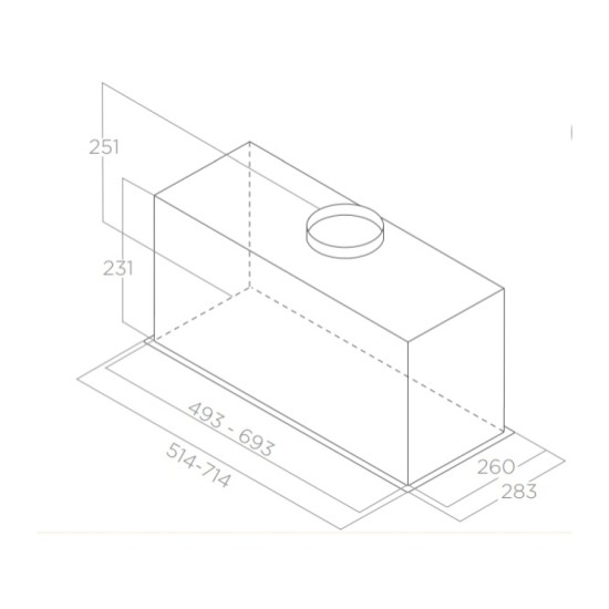 Вытяжка кухонная Elica CT23 BL MAT/A/72
