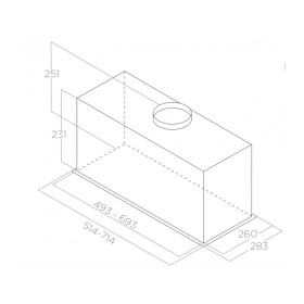 Вытяжка кухонная Elica FOLD GR/A/72