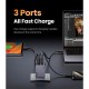 Зарядное устройство Ugreen 3xUSB 65W (2хUSB-C+USB-A) Gan Nexode Pro X755 (25871)