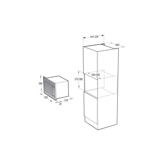 Микроволновая печь Gorenje BMX201AG1BG