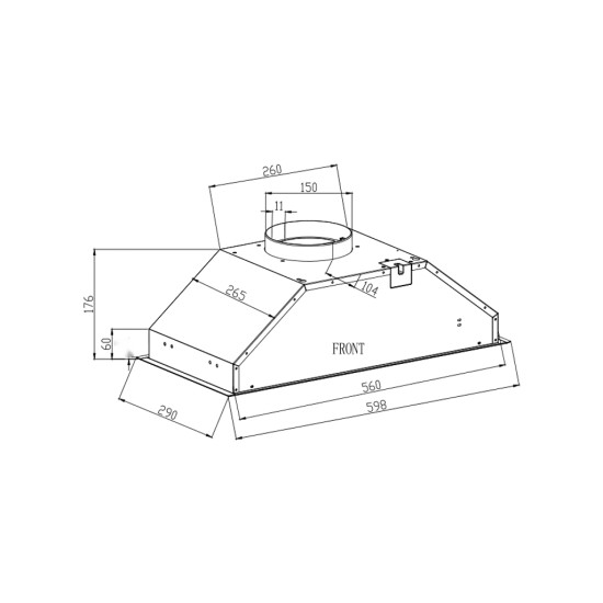 Витяжка кухонна Interline SMART S IX A/60/T Витяжка кухонна Interline SMART S IX A/60/T