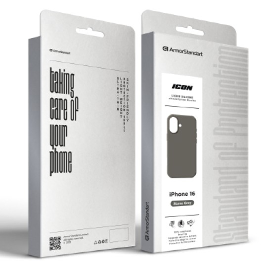 Чехол для мобильного телефона Armorstandart ICON2 Case Apple iPhone 16 Stone Grey (ARM81296) Чехол для мобильного телефона Armorstandart ICON2 Case Apple iPhone 16 Stone Grey (ARM81296)