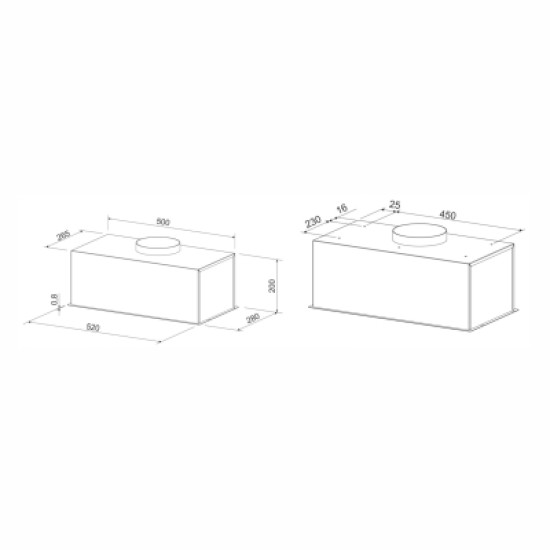 Витяжка кухонна Eleyus URBAN 700 LED 52 WH