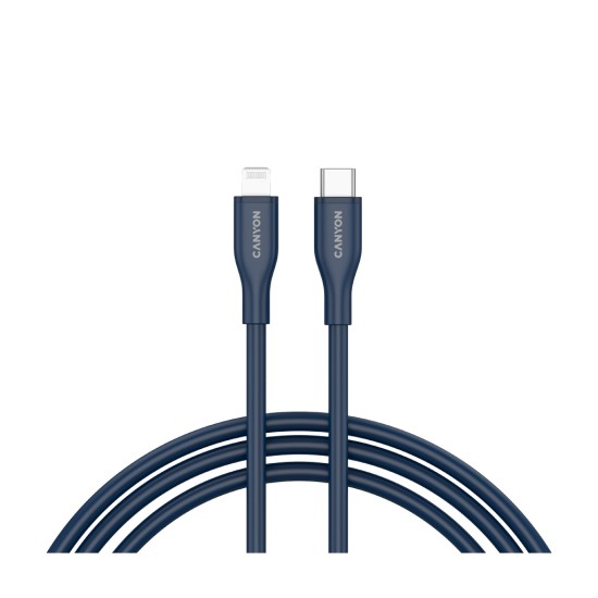 Дата кабель USB-C to Lightning 1.0m CLNM60 C-L 60W MFI Silicon Blue Canyon (CNS-CLNM60SC10DB)