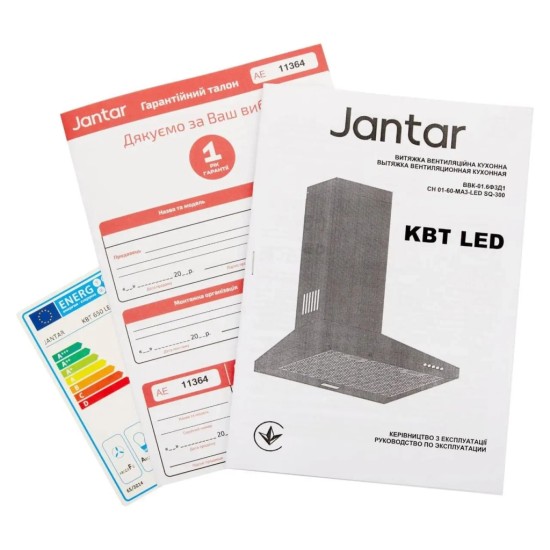 Вытяжка кухонная Jantar KBT 1000 LED 50 WH Вытяжка кухонная Jantar KBT 1000 LED 50 WH