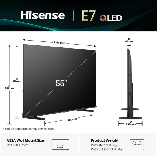 Телевизор Hisense 55E7Q Телевизор Hisense 55E7Q