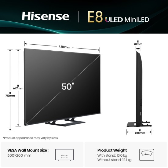 Телевизор Hisense 50E8Q Телевизор Hisense 50E8Q