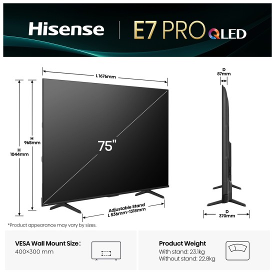 Телевизор Hisense 75E7Q PRO Телевизор Hisense 75E7Q PRO