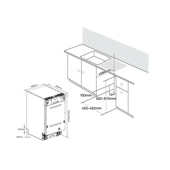 Посудомоечная машина Edler EBD-4525P Посудомоечная машина Edler EBD-4525P
