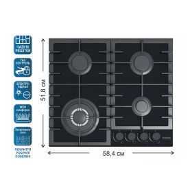 Варочная поверхность PRIME Technics PGH 50043 FGBC