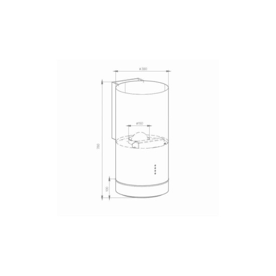 Вытяжка кухонная Interline TUBE S BL A/60/T Вытяжка кухонная Interline TUBE S BL A/60/T