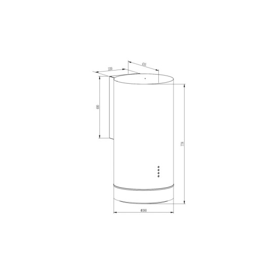 Вытяжка кухонная Interline TUBE S BL A/60/T Вытяжка кухонная Interline TUBE S BL A/60/T
