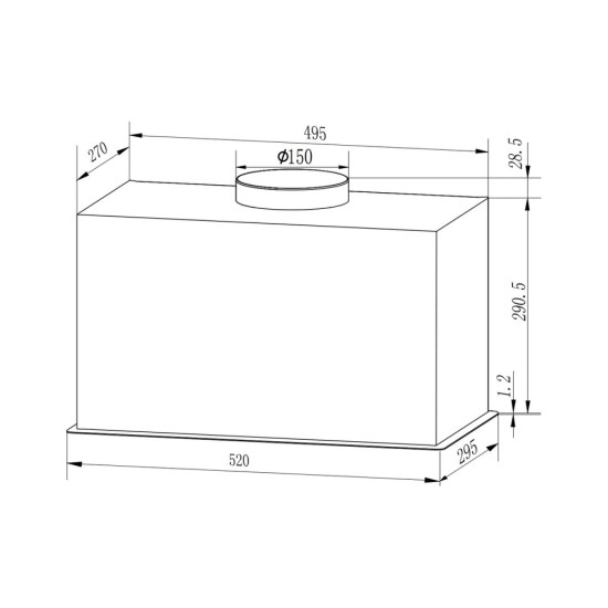 Вытяжка кухонная Interline BOXGLASS BL A/60 PB/2/T Вытяжка кухонная Interline BOXGLASS BL A/60 PB/2/T