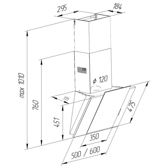 Вытяжка кухонная Pyramida NR-MV 60 M WH Вытяжка кухонная Pyramida NR-MV 60 M WH