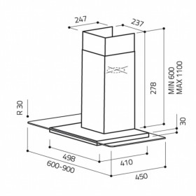 Вытяжка кухонная Elica FLAT GLASS IX A/60
