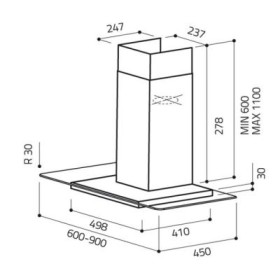 Вытяжка кухонная Elica FLAT GLASS IX A/90