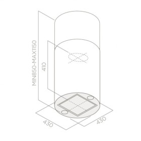 Вытяжка кухонная Elica TUBE PRO ISLAND IX/A/43