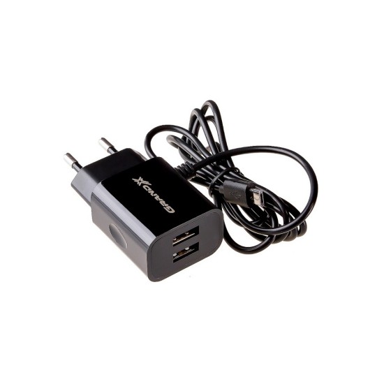 Зарядное устройство Grand-X 5V 2,1A 2USB + micro USB Black (CH-35B) Зарядное устройство Grand-X 5V 2,1A 2USB + micro USB Black (CH-35B)