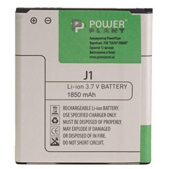 Аккумуляторная батарея PowerPlant Samsung Galaxy J1 (EB-BJ100CBE) 1850mAh (SM170203) Аккумуляторная батарея PowerPlant Samsung Galaxy J1 (EB-BJ100CBE) 1850mAh (SM170203)