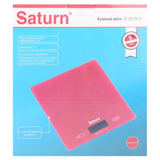 Весы кухонные Saturn ST-KS7810 Red
