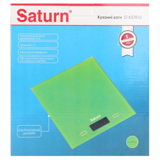 Весы кухонные Saturn ST-KS7810 green Весы кухонные Saturn ST-KS7810 green