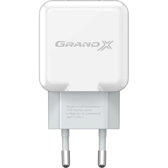 Зарядное устройство Grand-X 5V 2.1A White (CH-03W) Зарядное устройство Grand-X 5V 2.1A White (CH-03W)