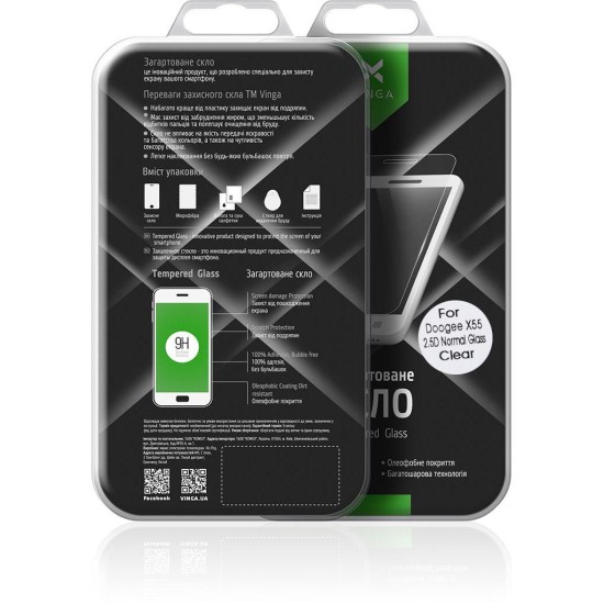 Стекло защитное Vinga для Doogee X55 (VTPGS-DX55) Стекло защитное Vinga для Doogee X55 (VTPGS-DX55)