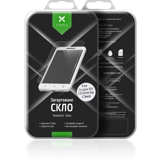 Стекло защитное Vinga для Doogee X55 (VTPGS-DX55) Стекло защитное Vinga для Doogee X55 (VTPGS-DX55)